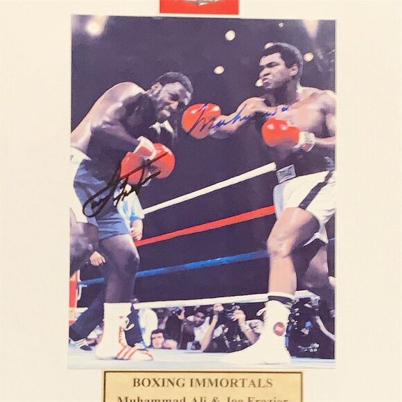 Muhammad Ali & Joe Frazier Autographed Boxing Photo Original - Picture 1 of 2
